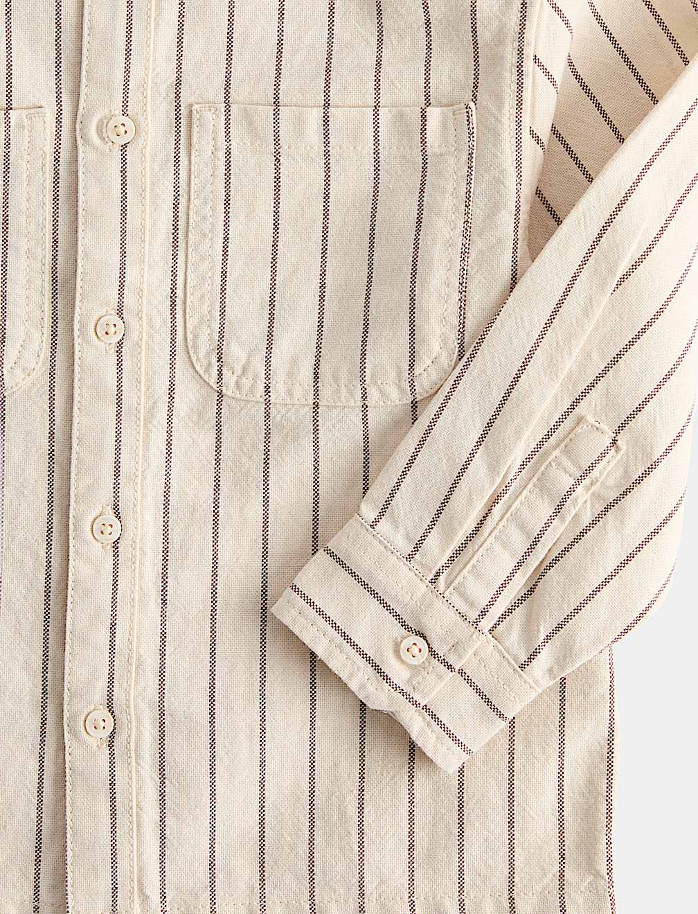 Pure Cotton Striped Overshirt (2-8 Yrs)