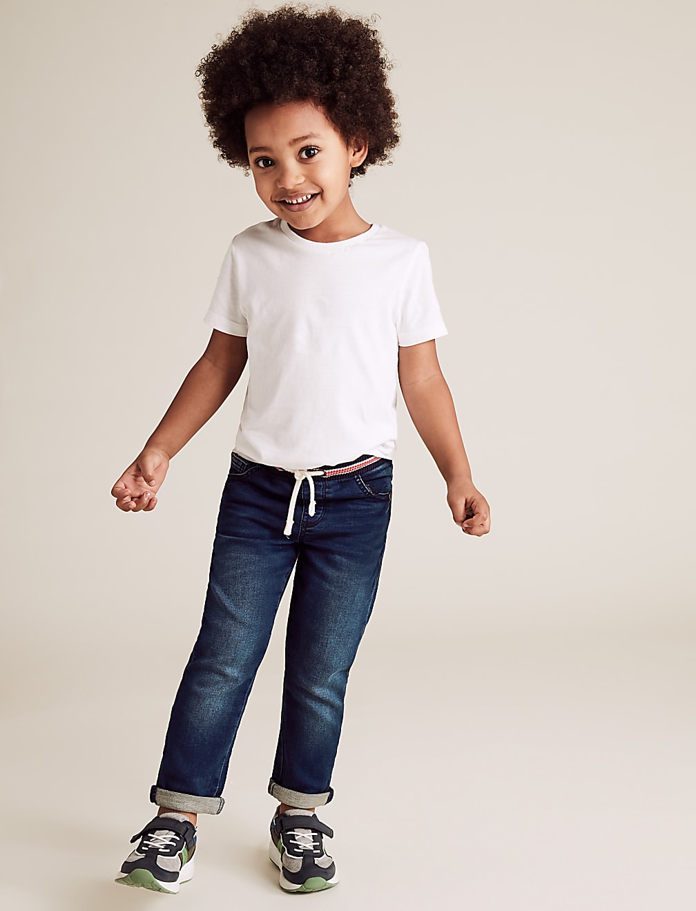 Regular Cotton Rich Comfort Waist Rainbow Jeans (2-7 Yrs)