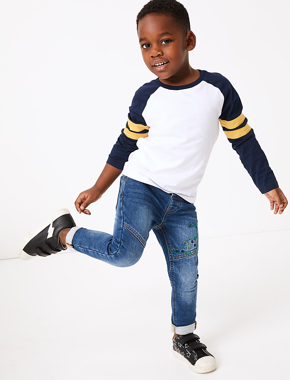 Embroidered Dinosaur Jeans (2-7 Years)