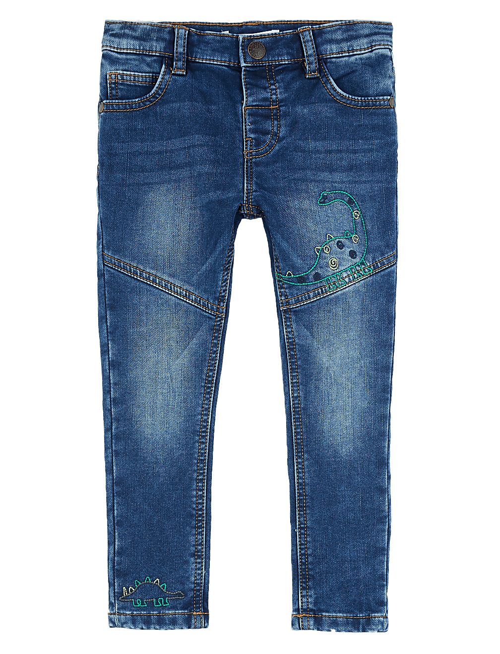 Embroidered Dinosaur Jeans (2-7 Years)