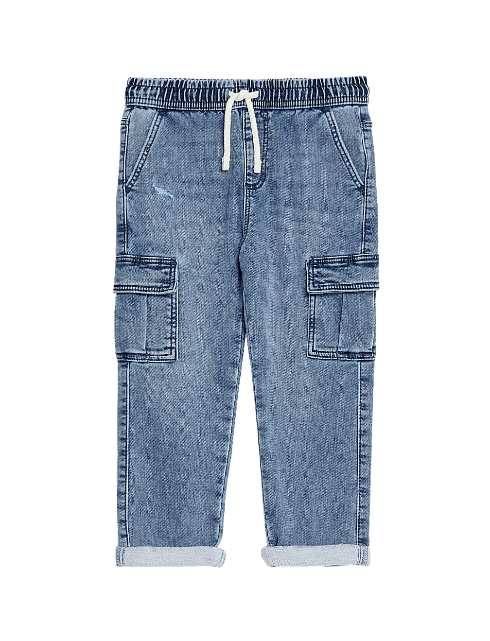 Regular Denim Cargo Jeans (2-8 Yrs)