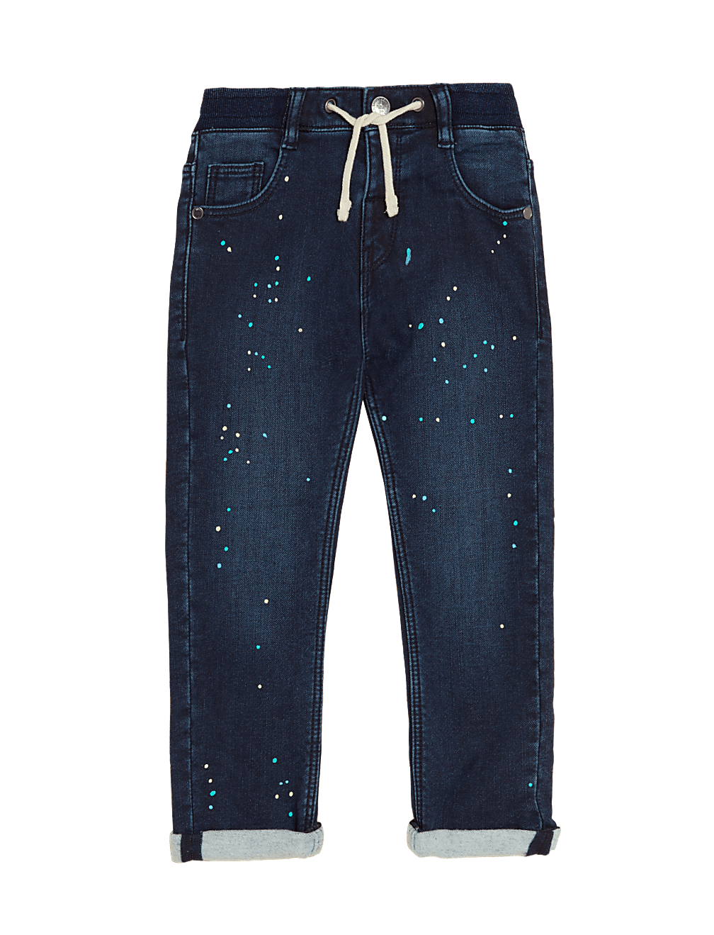 Regular Cotton Rich Paint Splat Jeans