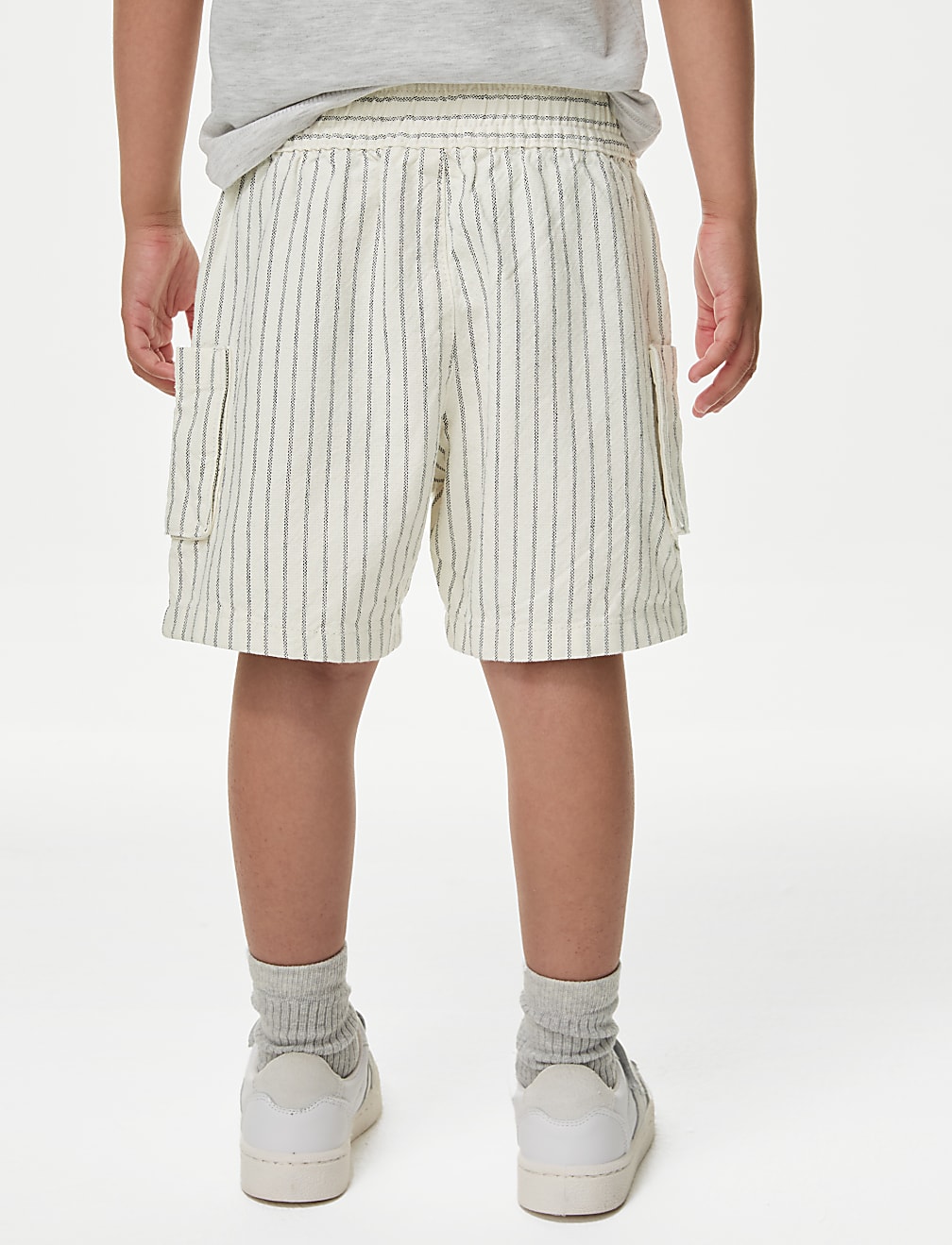 Pure Cotton Striped Shorts (2-8 Yrs)