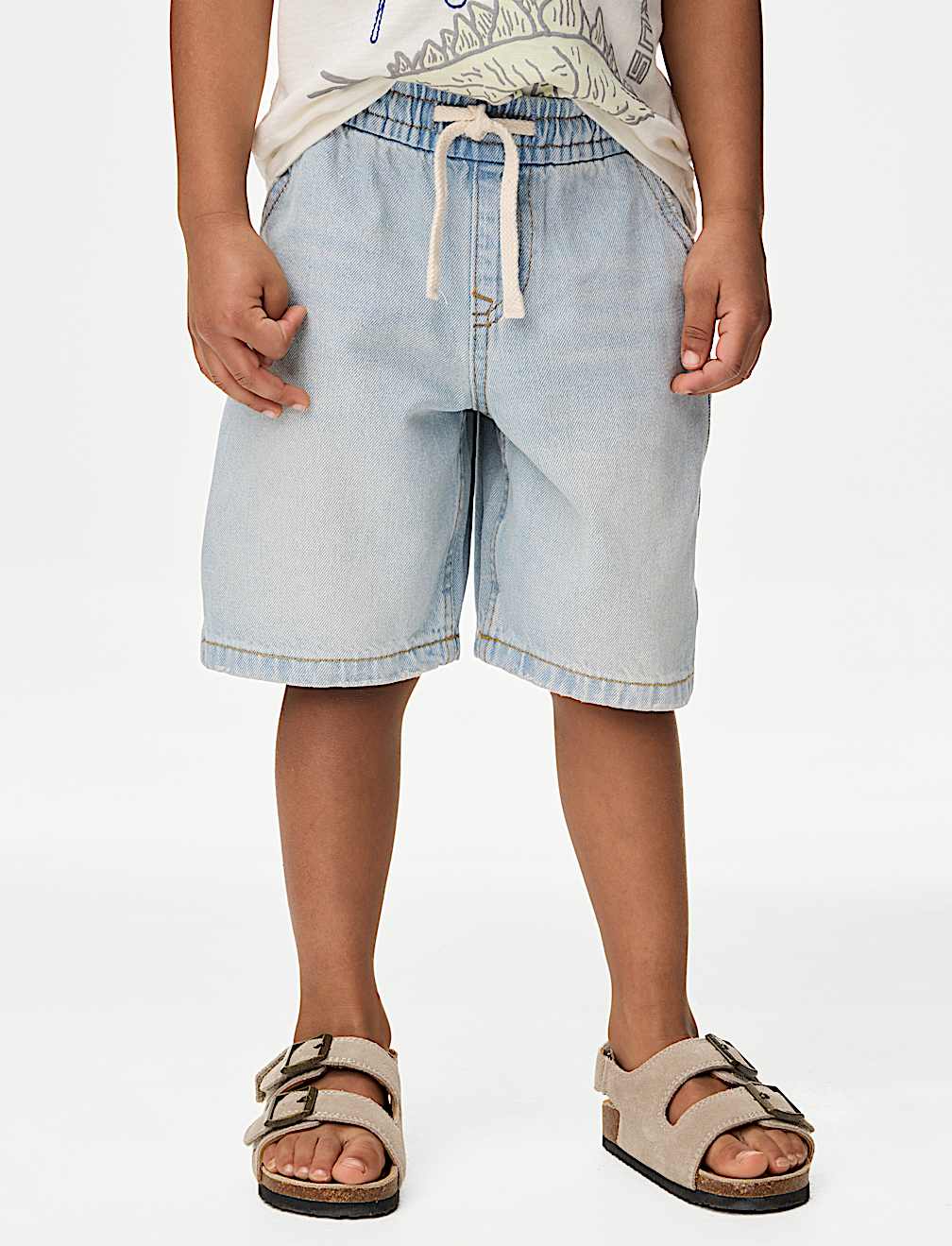 Pure Cotton Denim Shorts (2-8 Yrs)