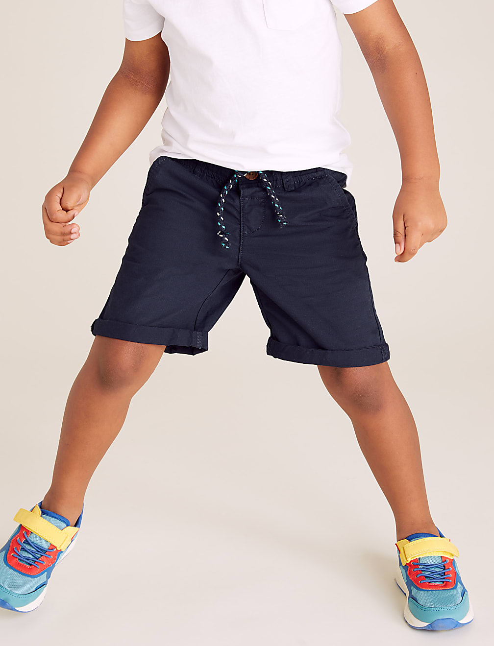 2pk Pure Cotton Ripstop Shorts (2-7 Yrs)