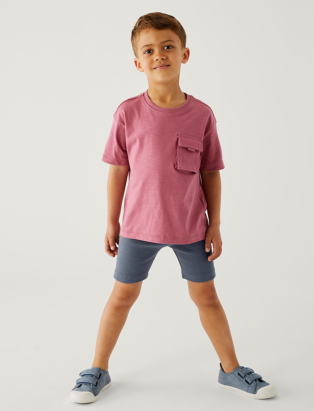 Cotton Rich Ribbed Cycling Shorts