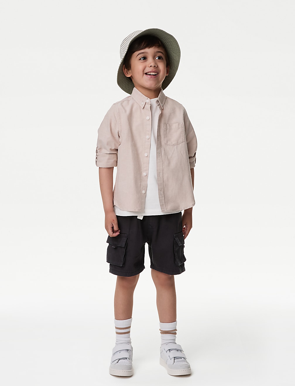 Pure Cotton Cargo Shorts (2-8 Yrs)