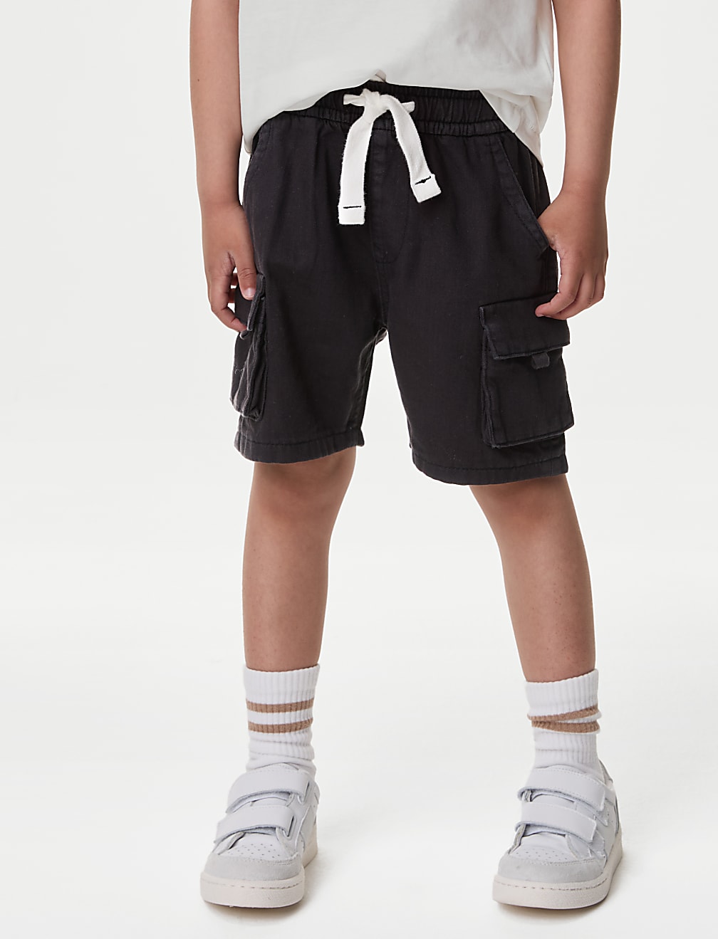Pure Cotton Cargo Shorts (2-8 Yrs)