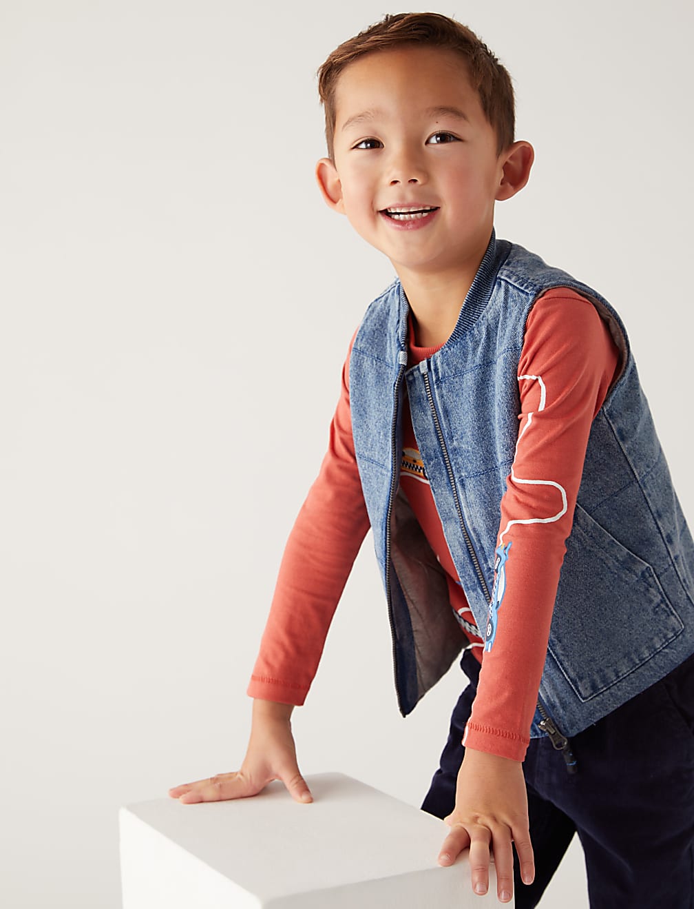 Denim Padded Gilet