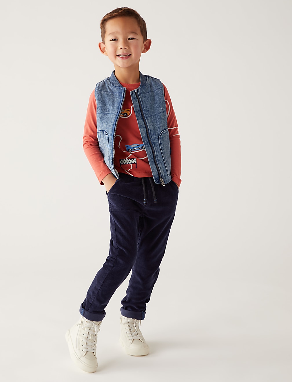 Denim Padded Gilet