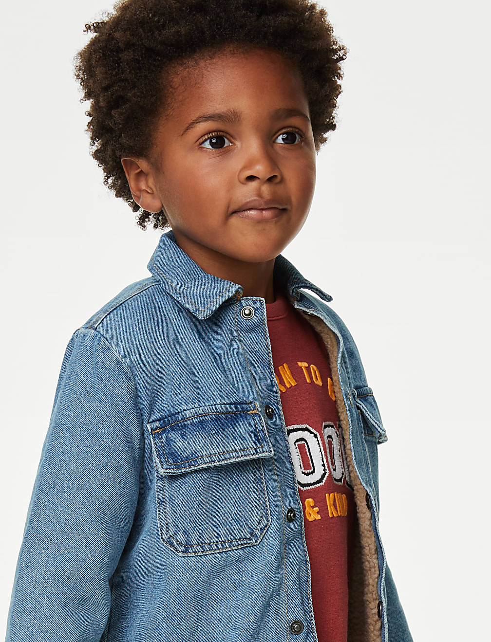 Denim Borg Lined Shacket (2-8 Yrs)