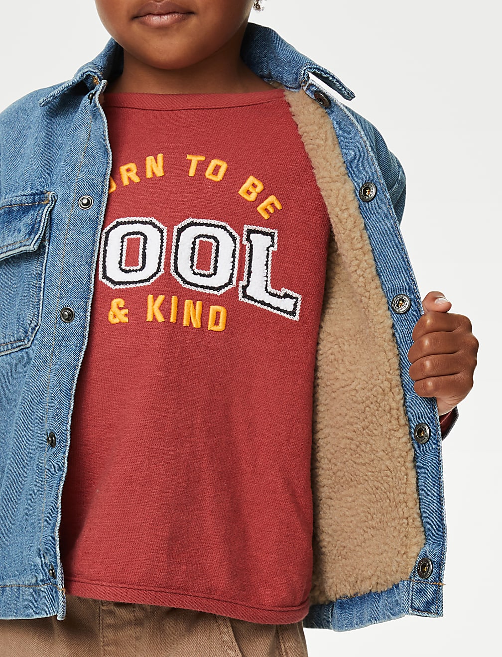 Denim Borg Lined Shacket (2-8 Yrs)