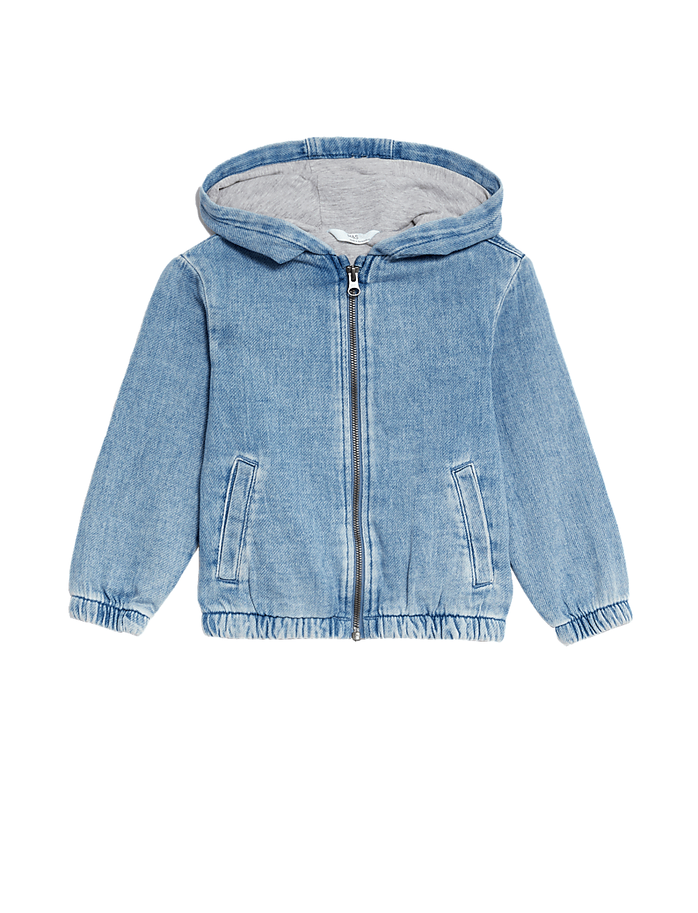 Denim Hooded Zip Jacket (2-8 Yrs)