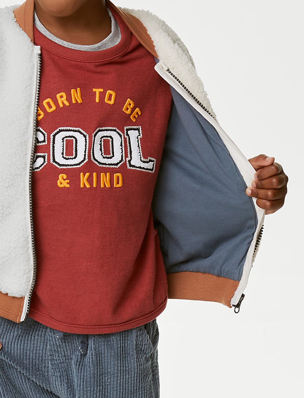 Cosy Borg Bomber Jacket (2-8 Yrs)