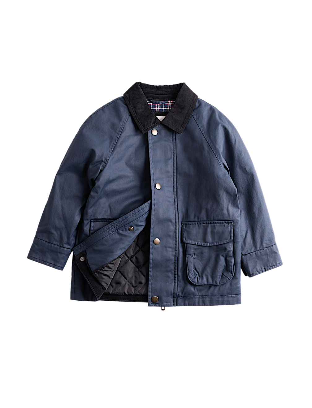 Waxed Jacket With Corduroy Collar (2-8 Yrs)