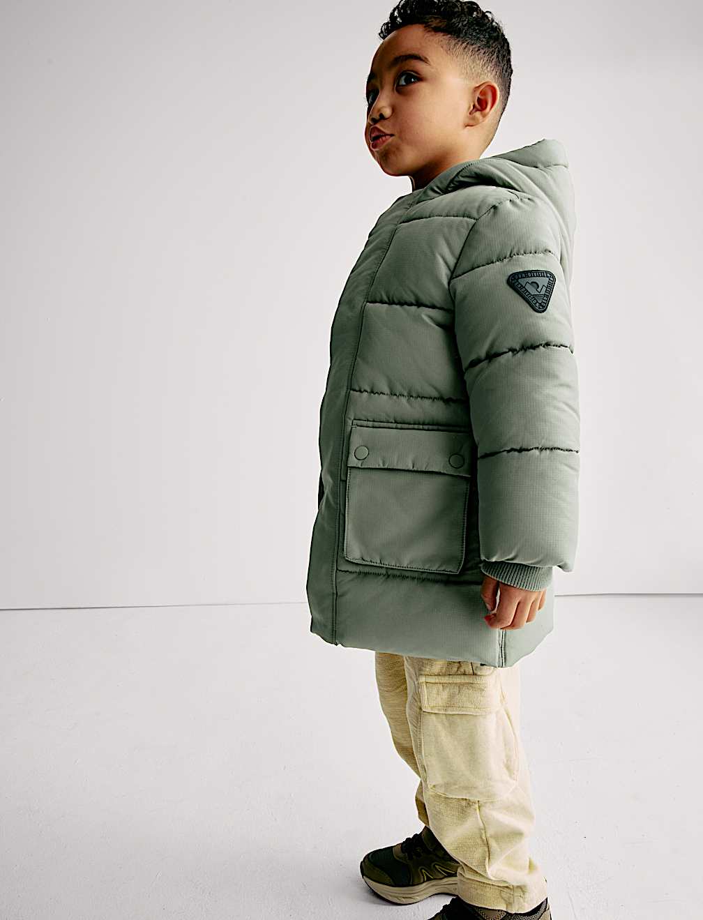 Longline Padded Hooded Coat (2-8 Yrs)