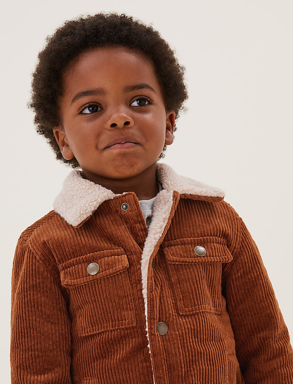 Borg Lined Cord Shacket (2-7 Yrs)