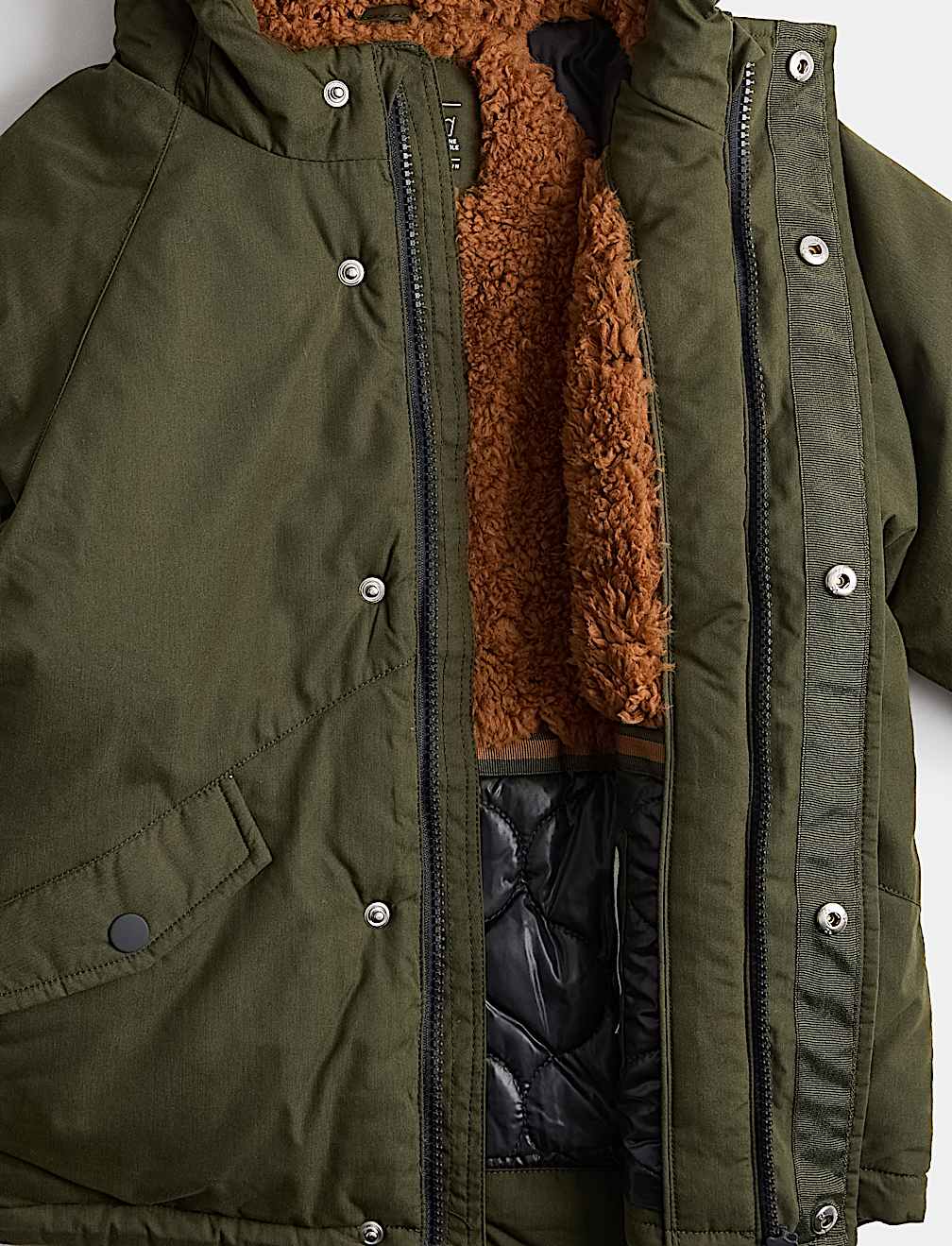 Cotton Rich Borg Lined Parka Coat (2-8 Yrs)