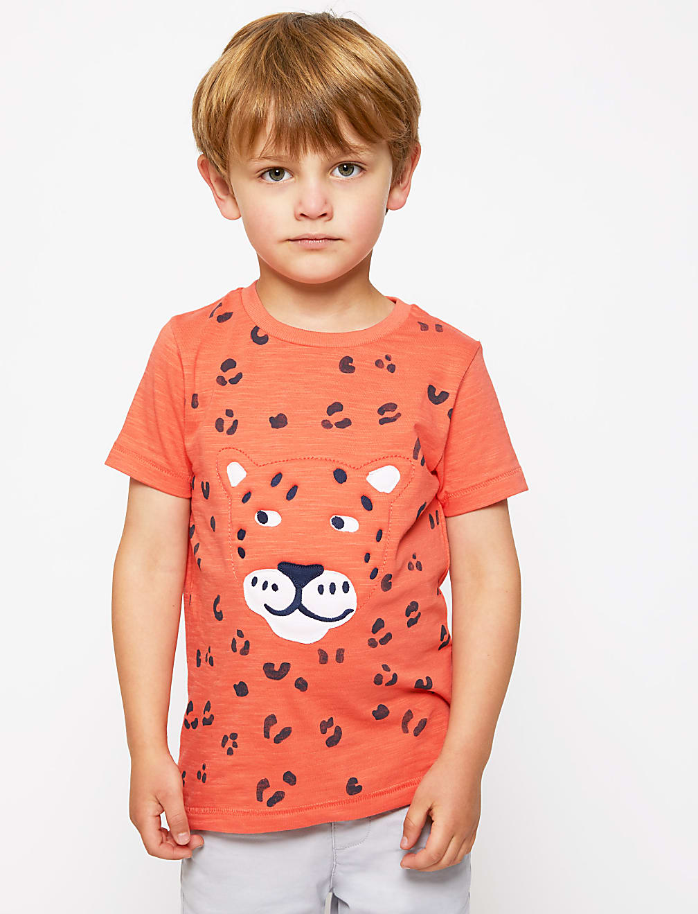Pure Cotton Leopard T-Shirt (2-7 Years)