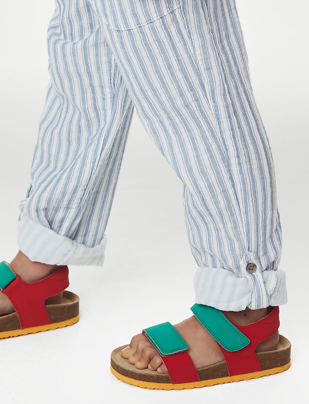 Pure Cotton Striped Trousers (2–8 Yrs)