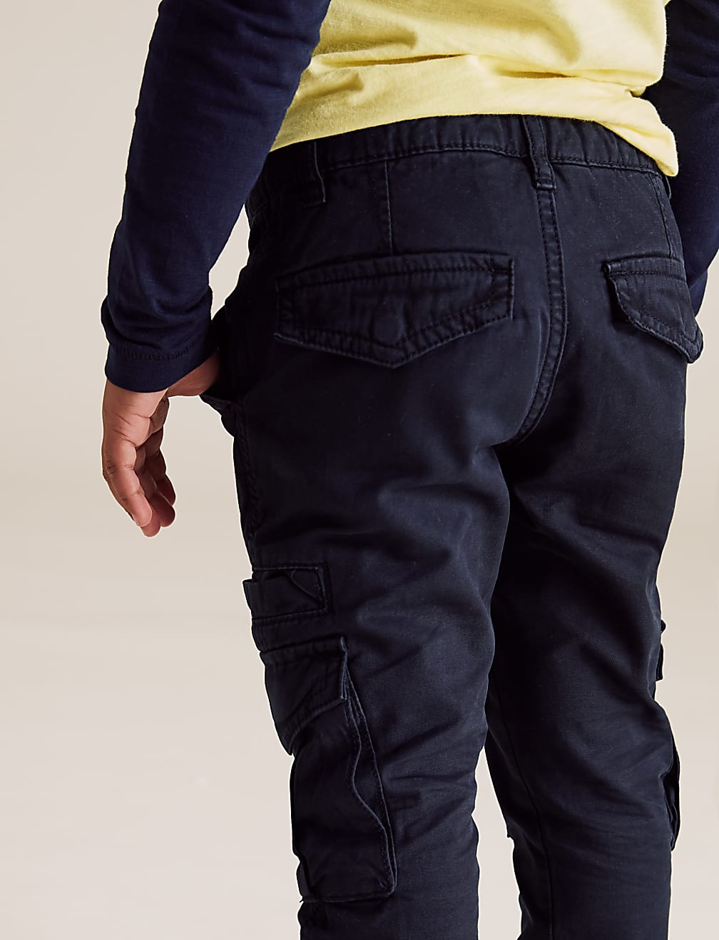 Pure Cotton Cargo Trousers (2-7 Yrs)