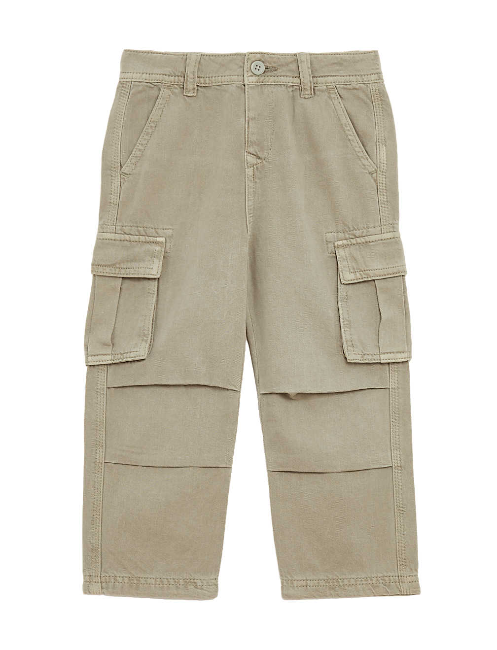 Pure Cotton Wide Leg Cargo Trousers (2-16 Yrs)