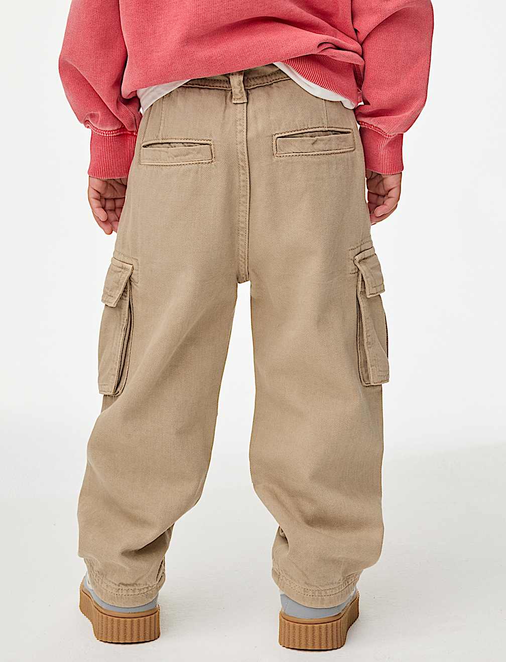 Pure Cotton Wide Leg Cargo Trousers (2-16 Yrs)