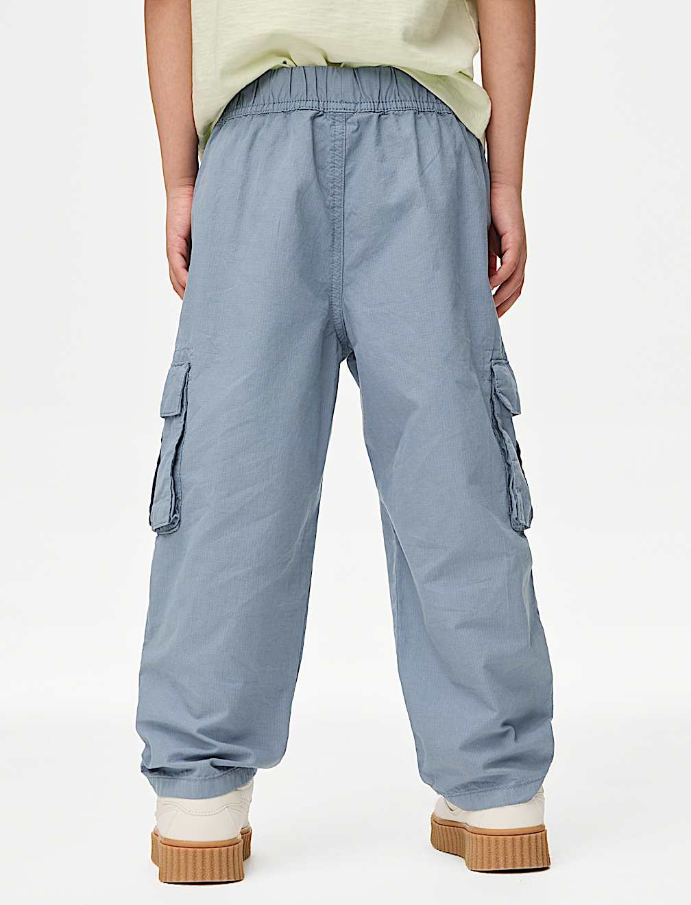 Pure Cotton Ripstop Cargo Trousers (2-8 Yrs)
