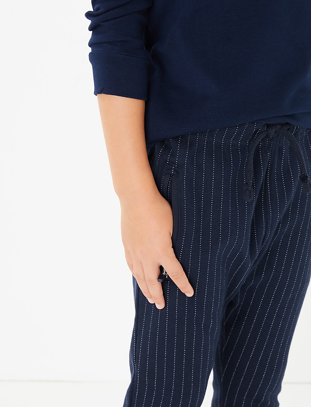 Drawstring Pinstripe Joggers (3 Mths - 7 Yrs)