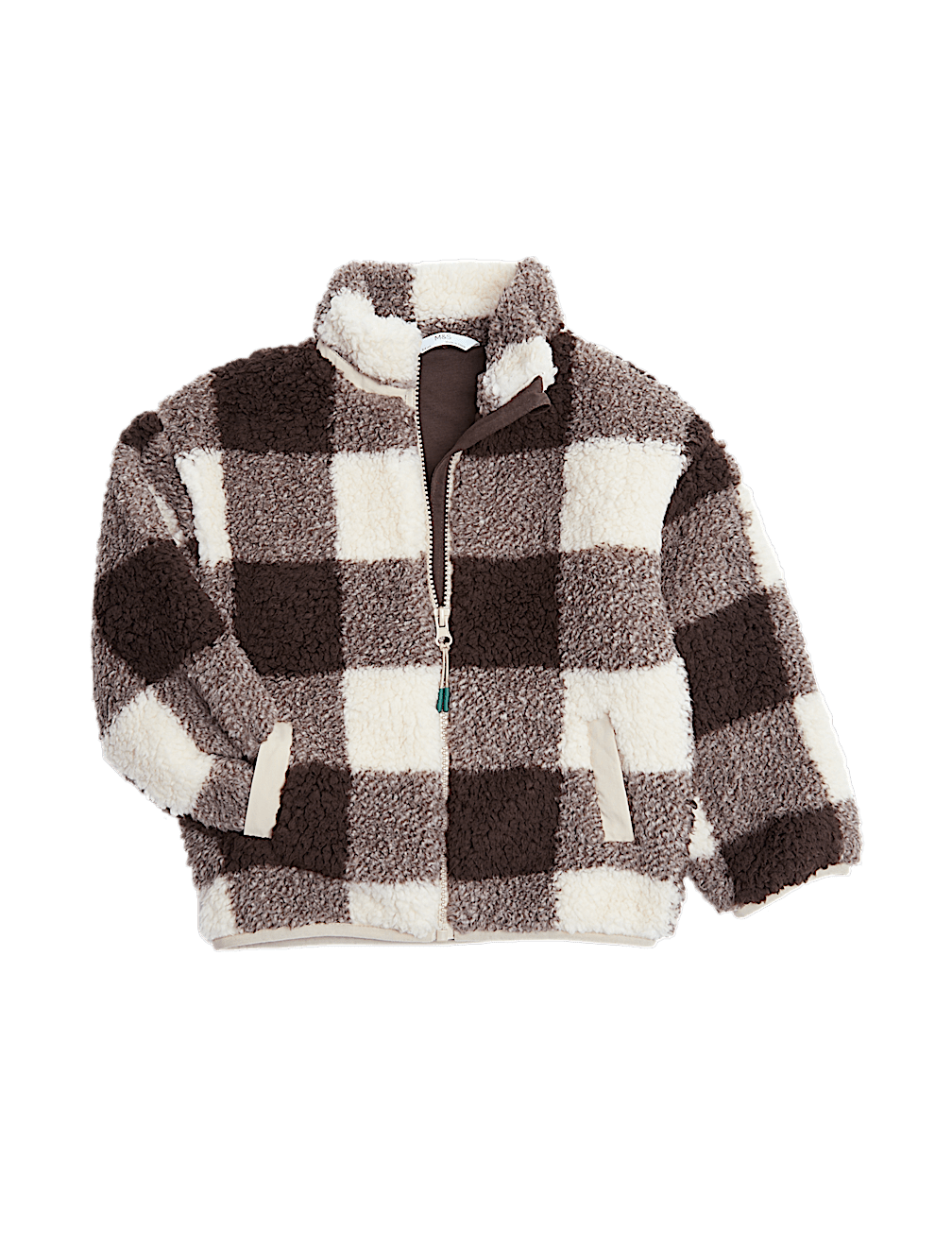 Borg Checked Fleece Lined Jacket (2-8 Yrs)