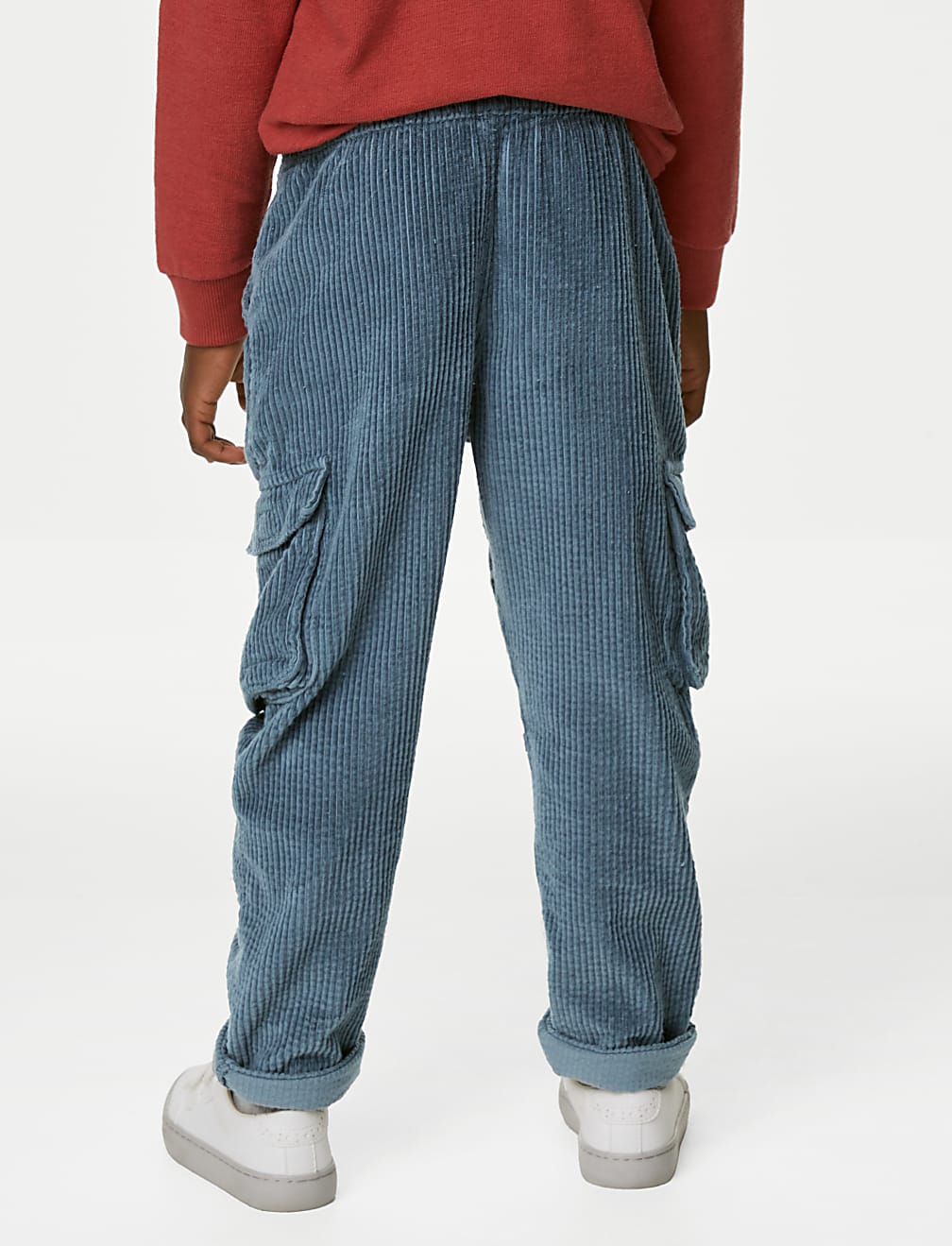 Pure Cotton Cord Cargo Trousers (2-8 Yrs)