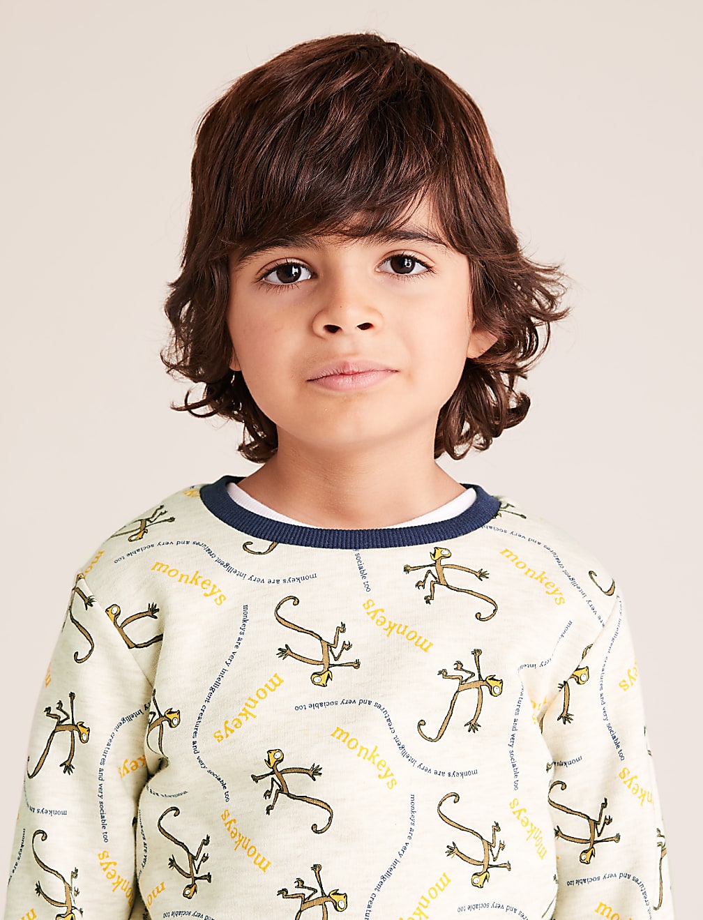 Cotton Roald Dahl™ & NHM™ Monkey Sweatshirt