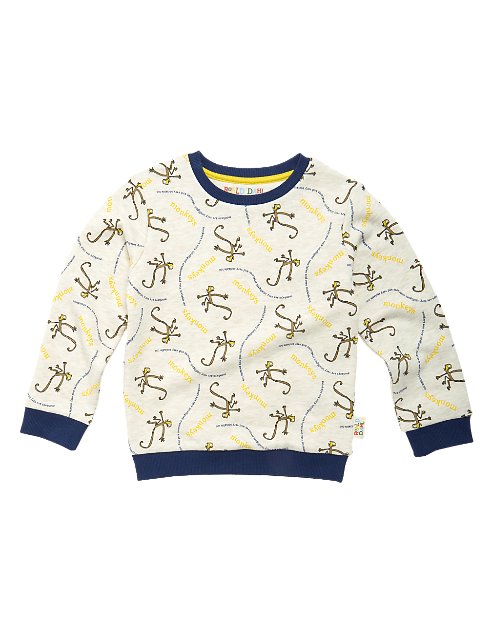 Cotton Roald Dahl™ & NHM™ Monkey Sweatshirt