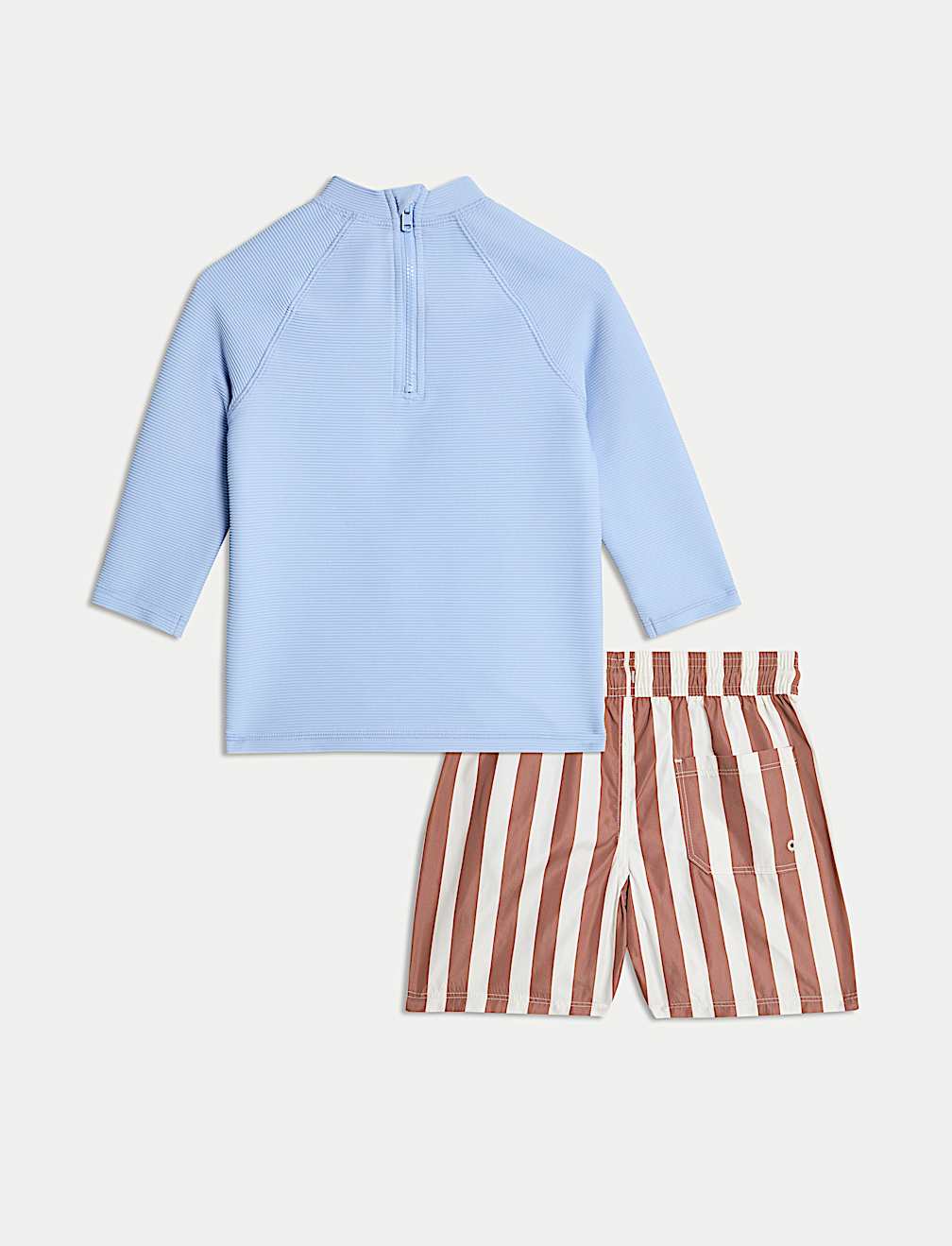 Striped 3/4 Sleeve Swim Set (2-8 Yrs)
