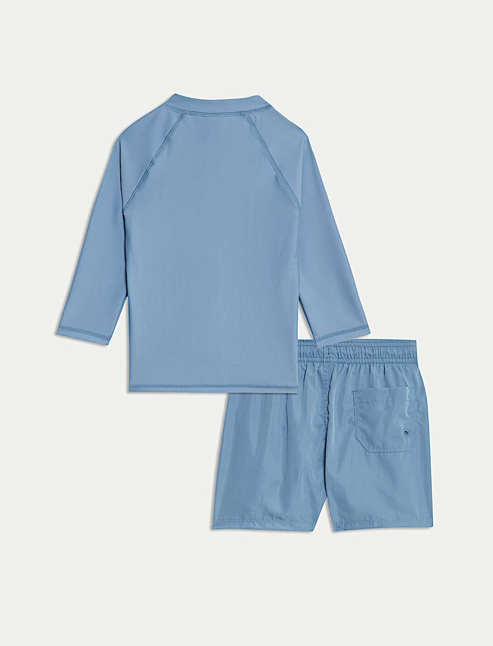 2pc Leaf Print Long Sleeve Swim Set (2-8 Yrs)