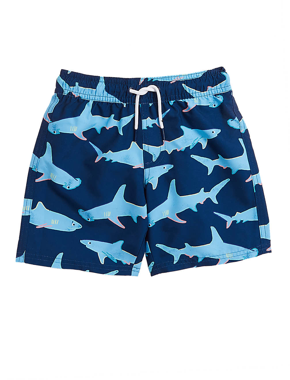 Shark Print Swim Shorts (2-7 Yrs)