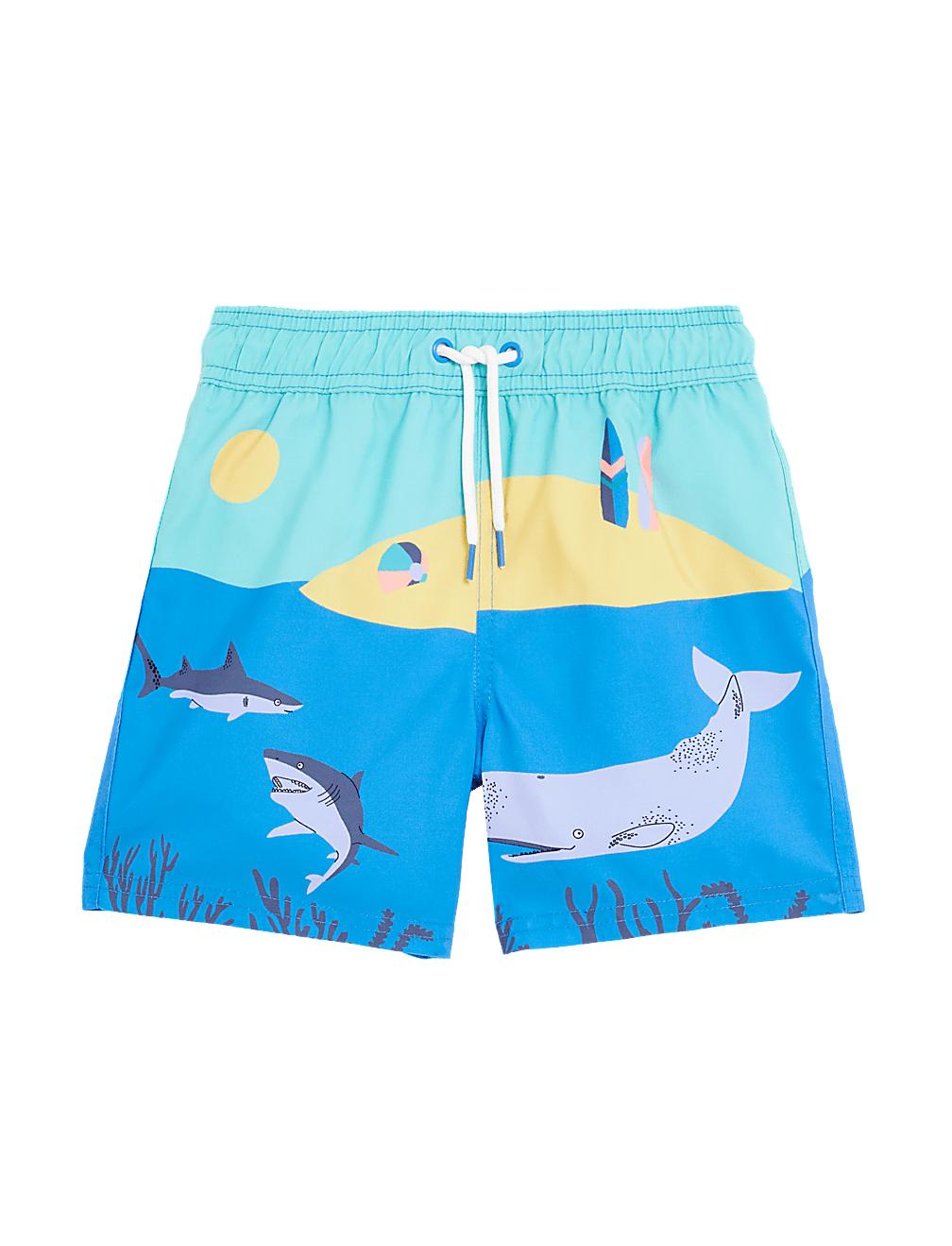 Beach Scene Swim Shorts (2-8 Yrs)