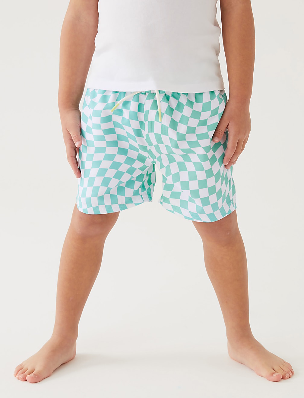 Checked Swim Shorts (2-8 Yrs)