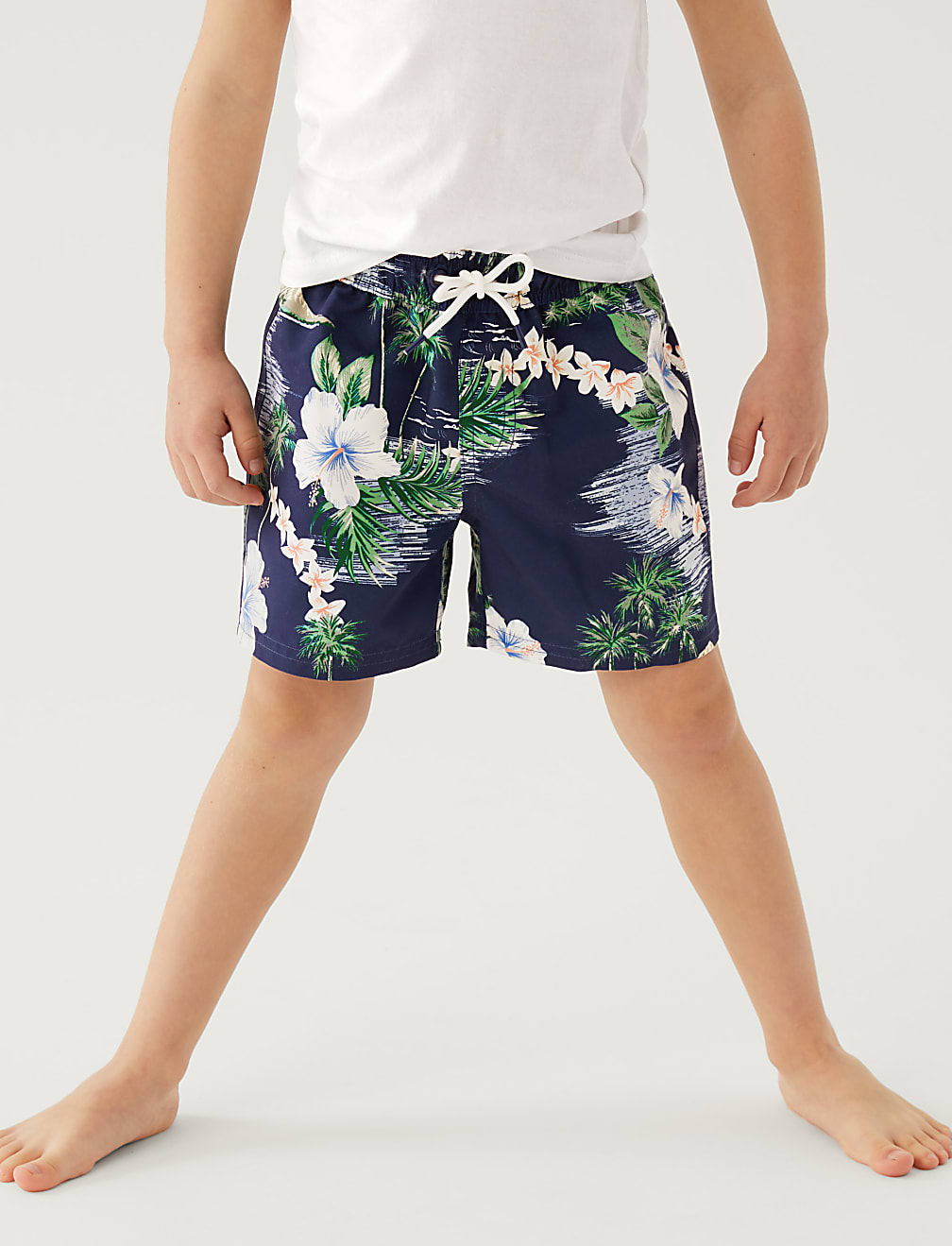 Hawaiian Print Swim Shorts (2-8 Yrs)