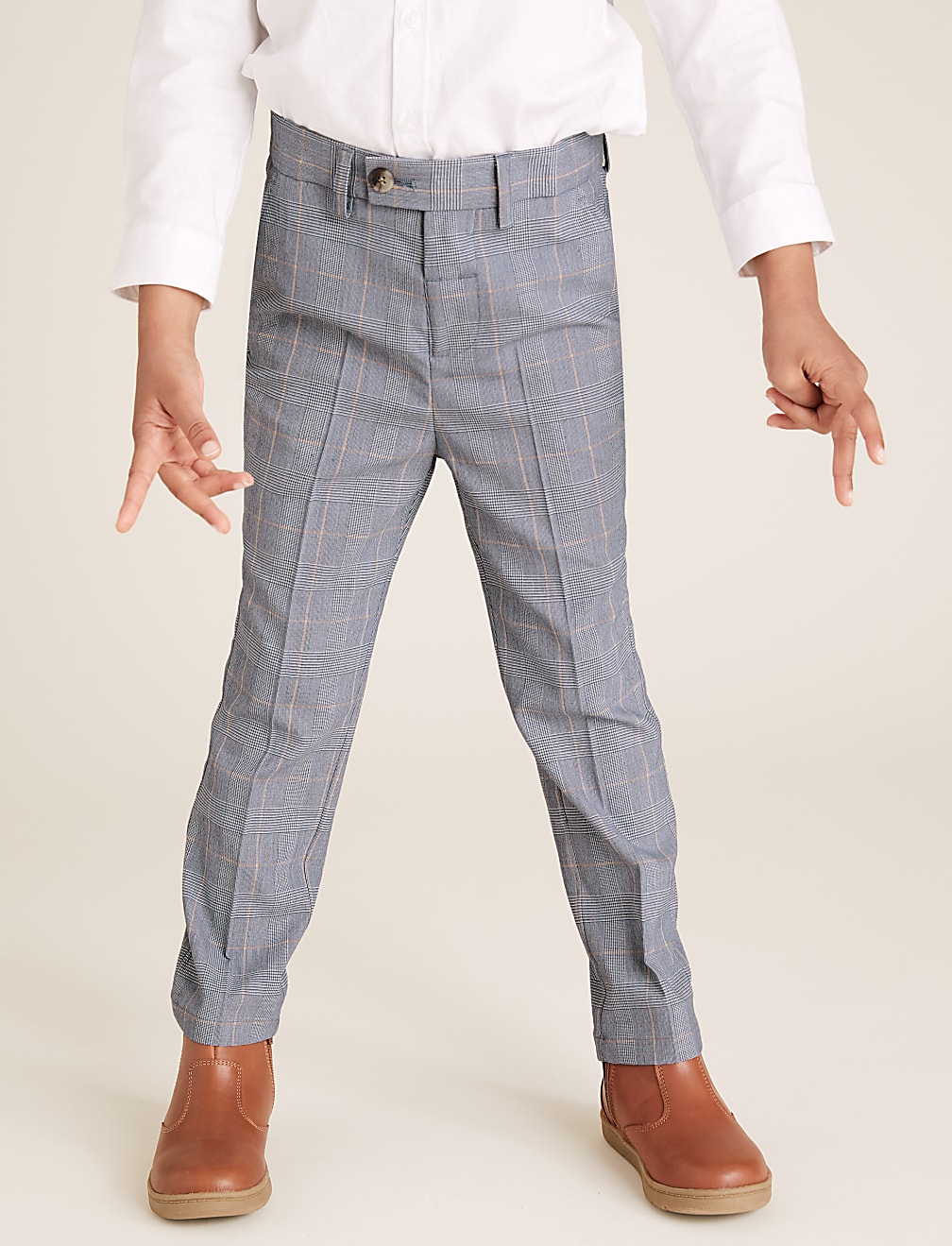 4 Piece Checked Suit Outfit