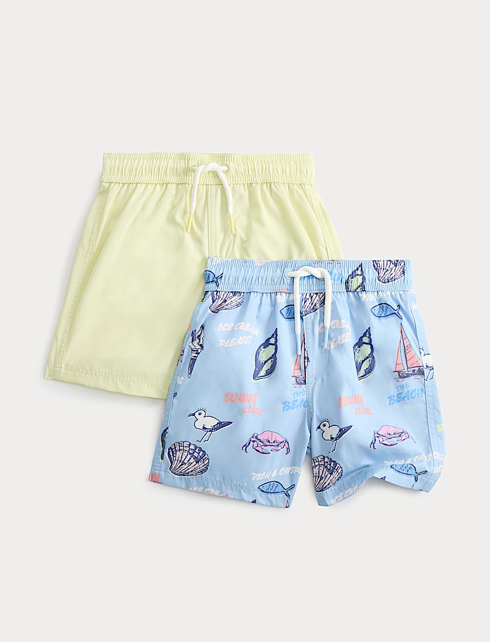 2 Pack Printed Swim Shorts (2-8 Yrs)