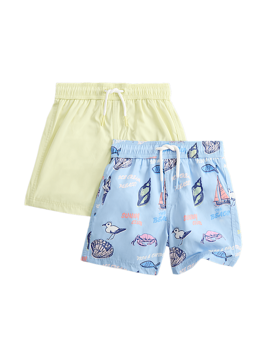 2 Pack Printed Swim Shorts (2-8 Yrs)