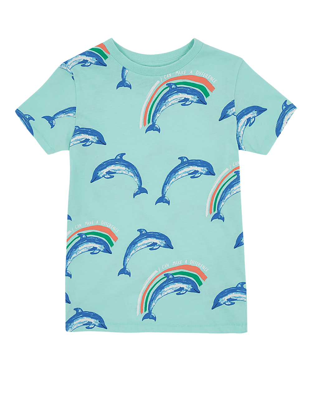 Cotton Dolphin Print T-Shirt (2-7 Yrs)