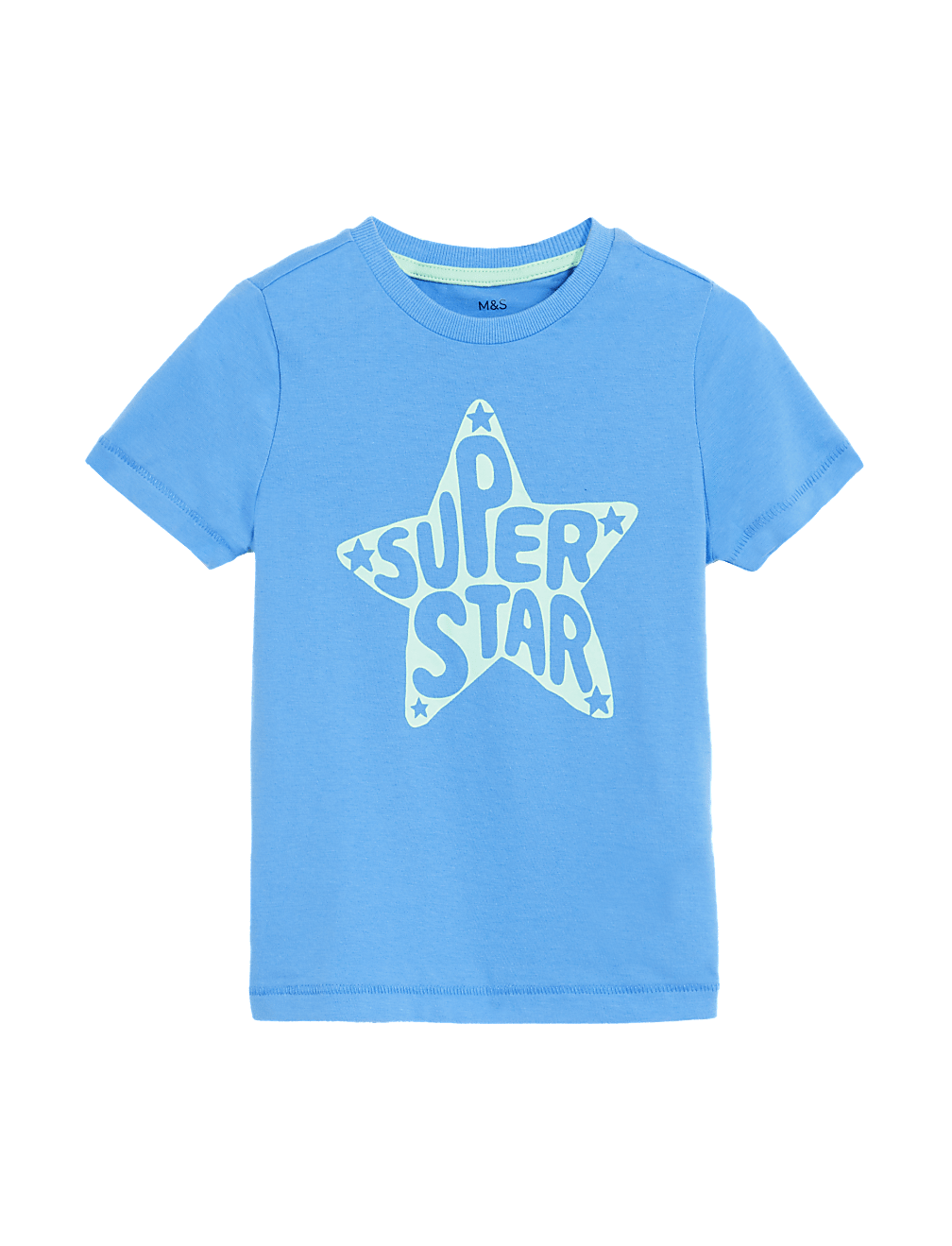 Pure Cotton Super Star Slogan T-Shirt