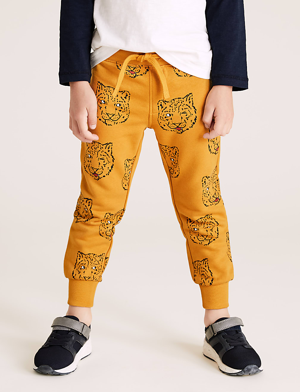 Regular Cotton Rich Tiger Face Joggers (2-7 Yrs)