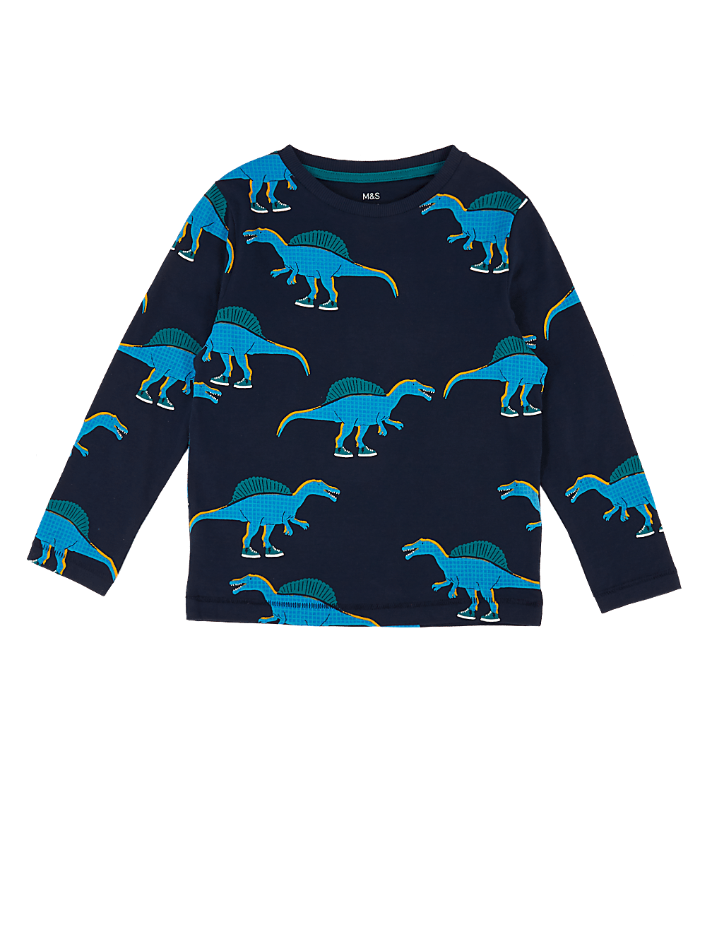 Cotton Dinosaur Print Top (2-7 Yrs)