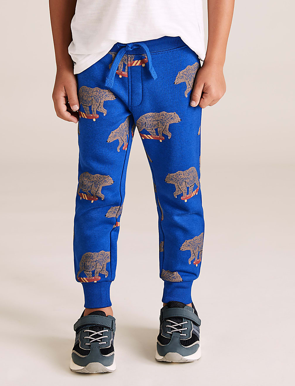 Cotton Rich Bear Print Joggers (2-7 Yrs)
