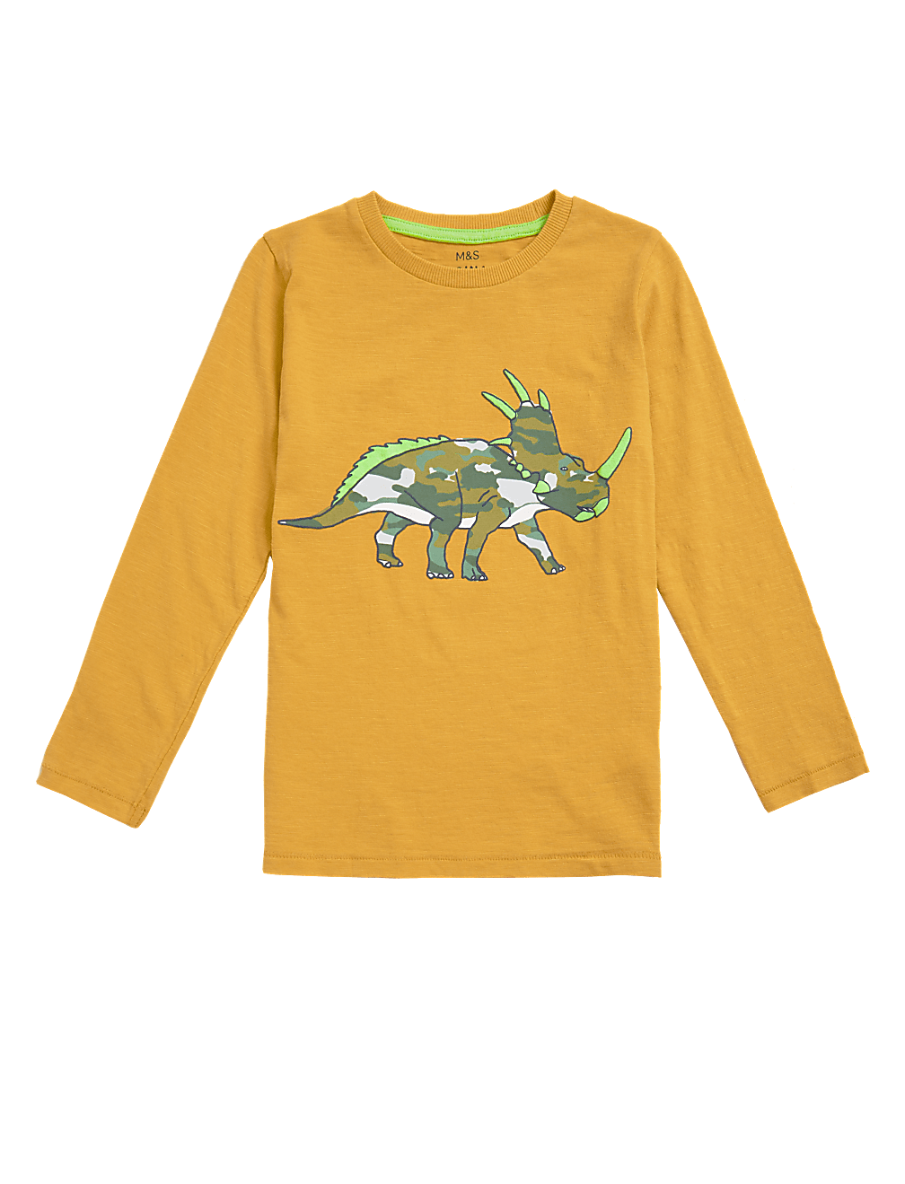 Cotton Camouflage Triceratops Top