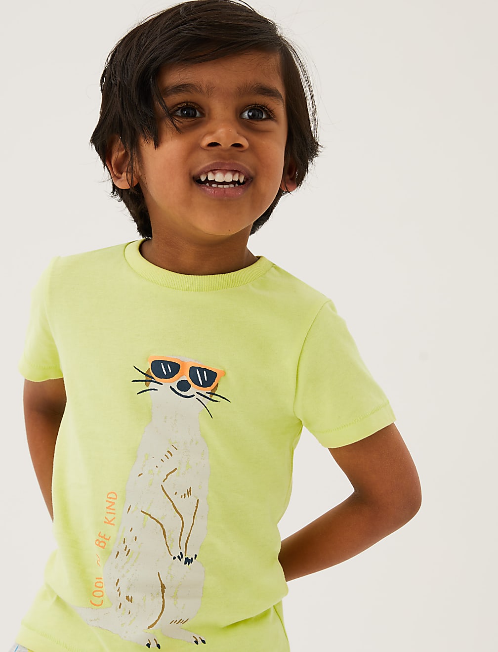 Pure Cotton Meerkat T-Shirt (2-7 Yrs)