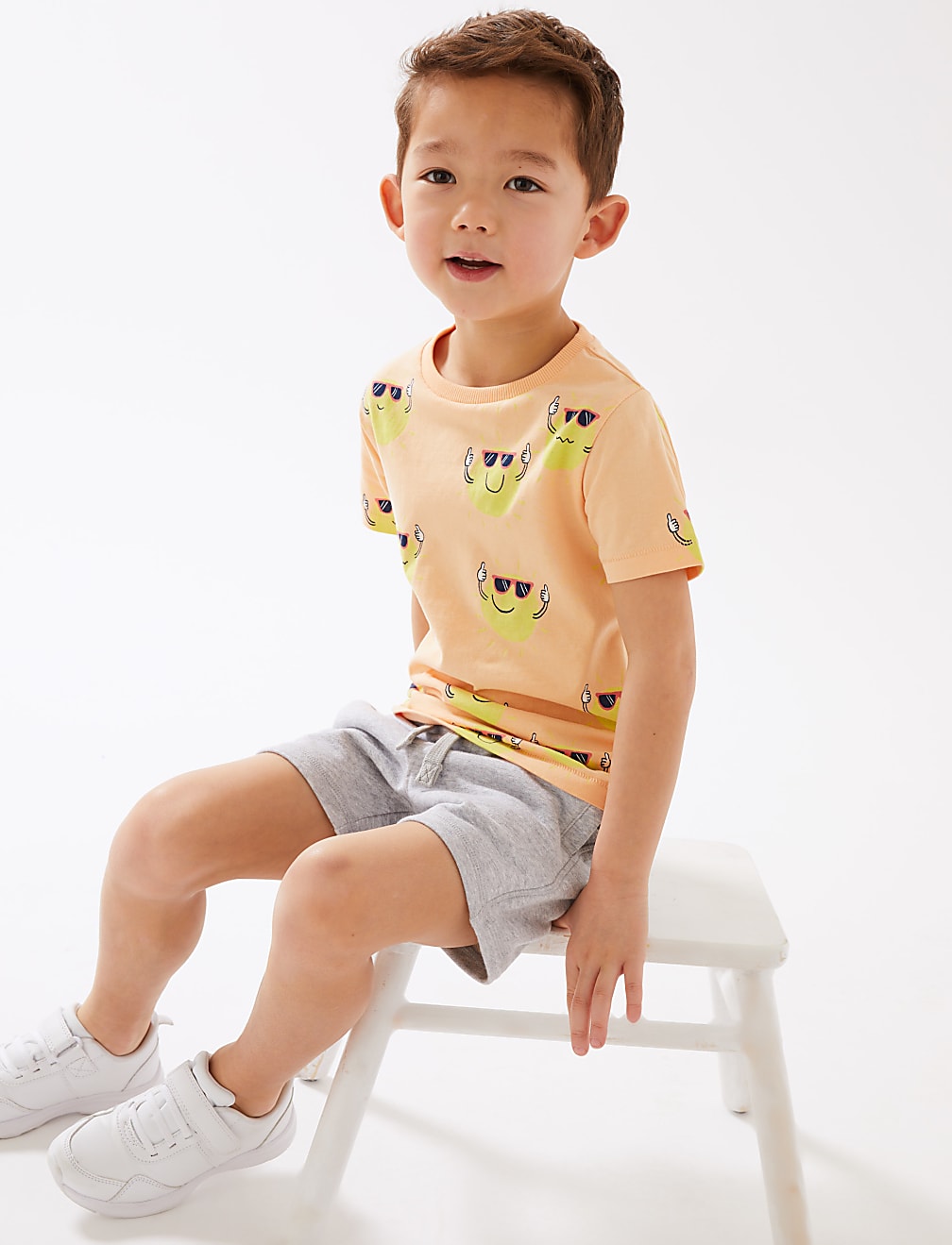 Pure Cotton Sun Print T-Shirt (2-7 Yrs)